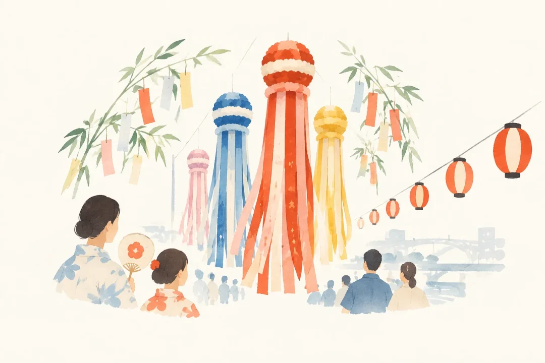 大分七夕まつりをテーマにした祭りのイメージ
