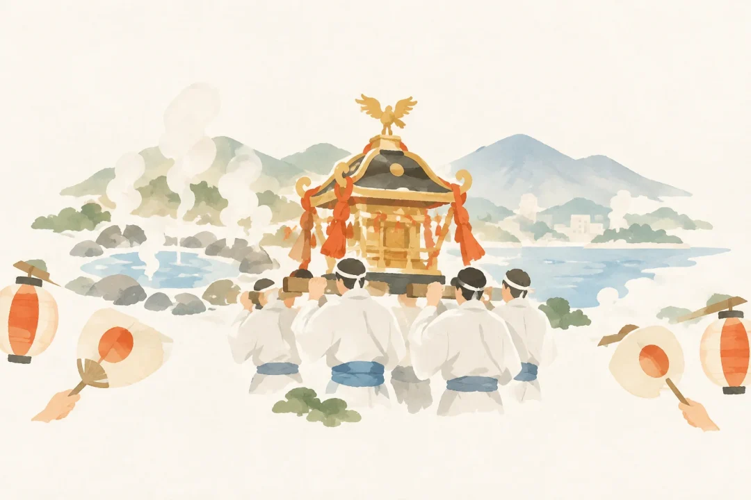 泉都大祭をテーマにした祭りのイメージ