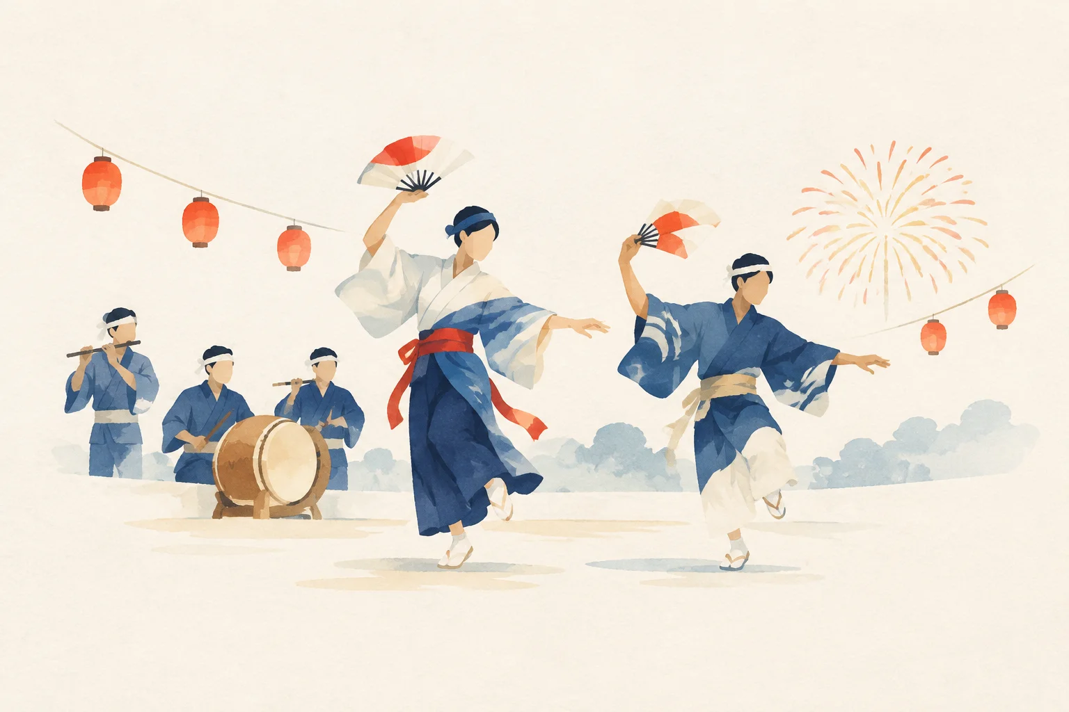 鶴崎踊をテーマにした祭りのイメージ