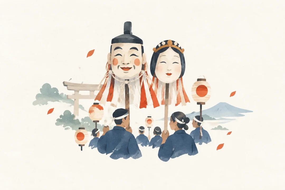 大王殿祭りをテーマにした祭りのイメージ