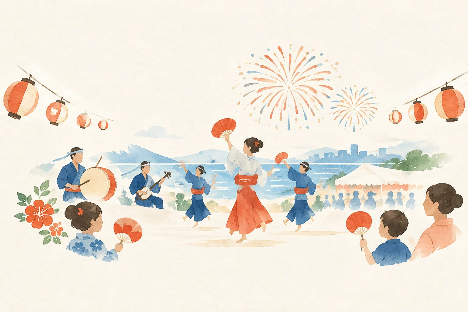 浦添てだこまつりをテーマにした祭りのイメージ