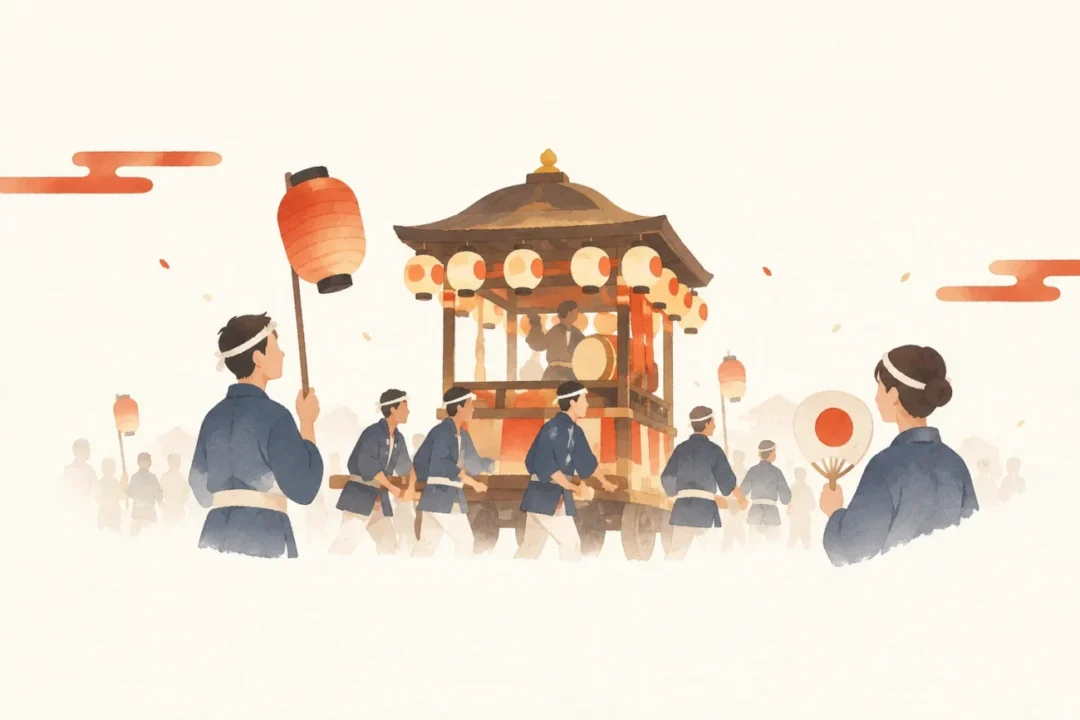 大正時代まつりをテーマにした祭りのイメージ
