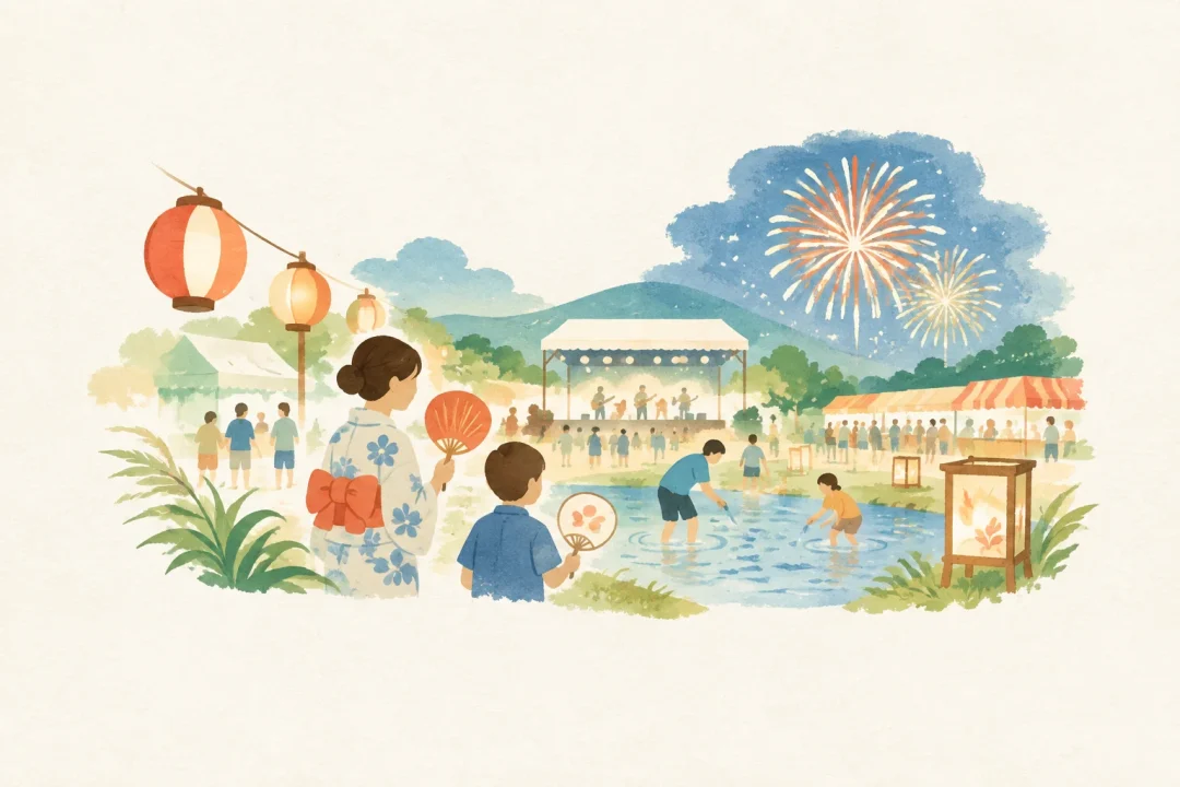 泉区民ふるさとまつりをテーマにした祭りのイメージ