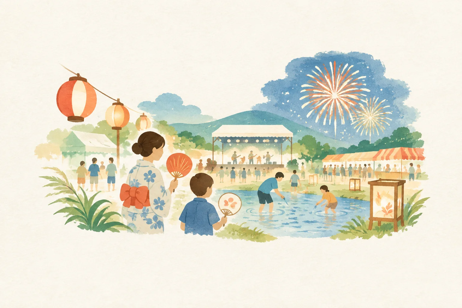 泉区民ふるさとまつりをテーマにした祭りのイメージ