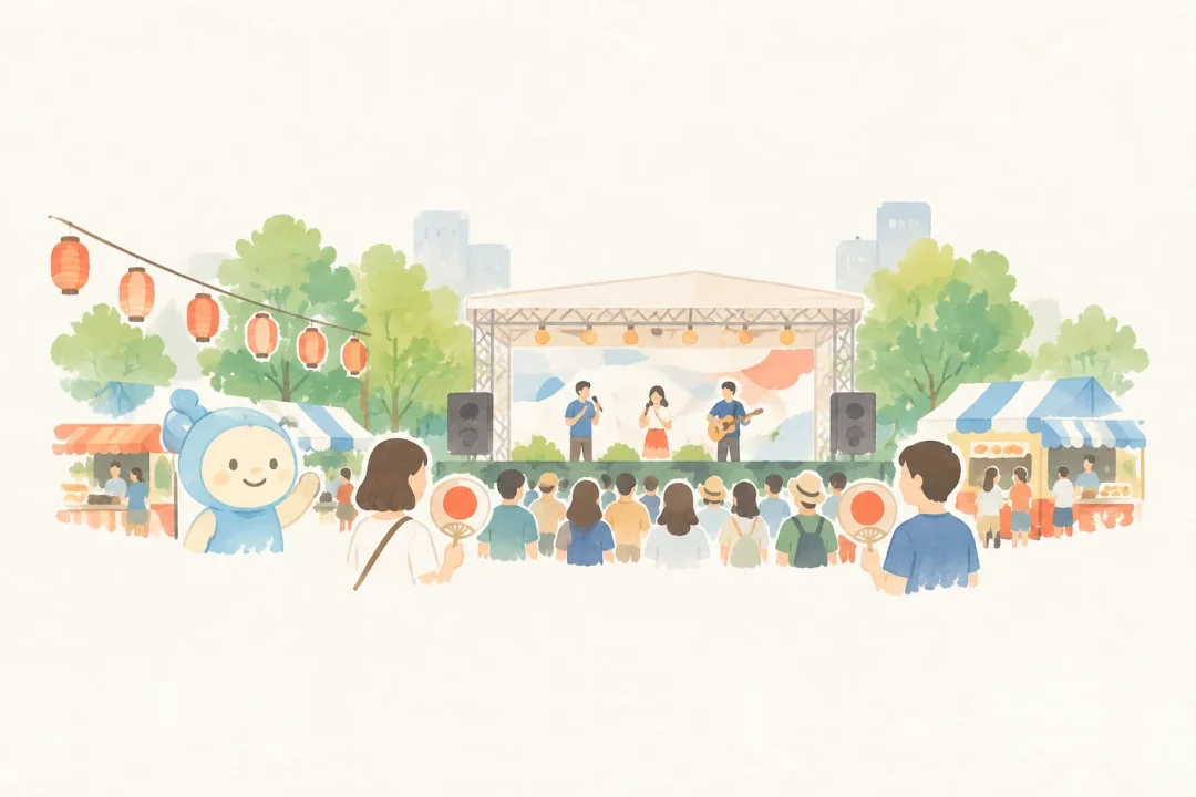 KHBまつりをテーマにした祭りのイメージ