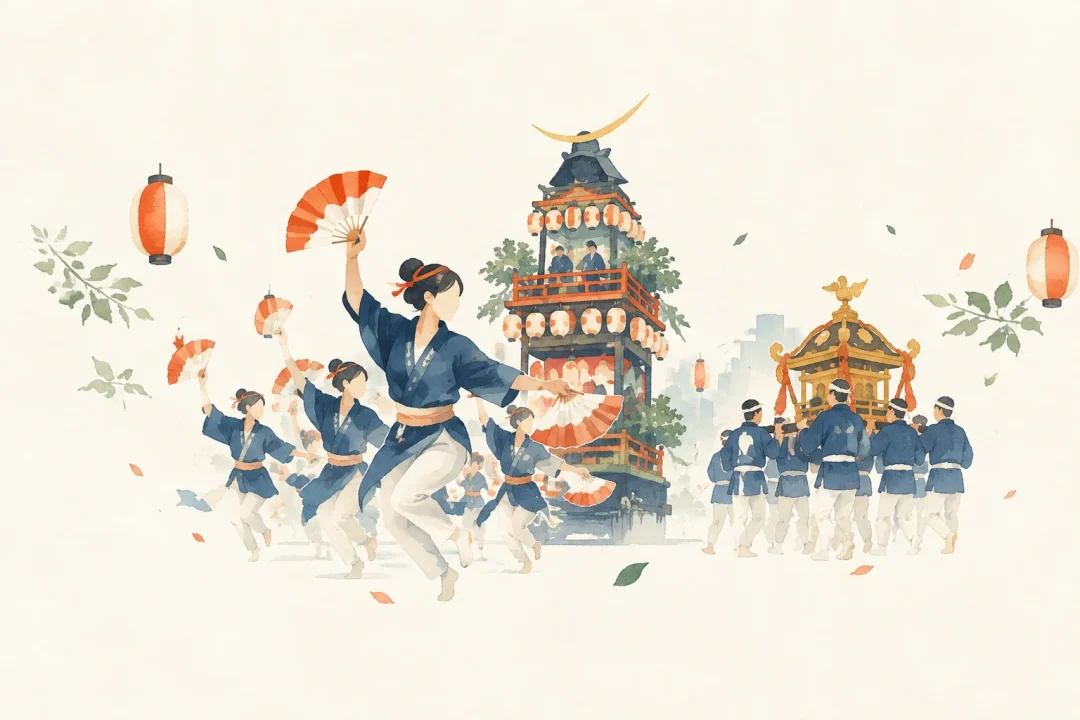 仙台・青葉まつりをテーマにした祭りのイメージ