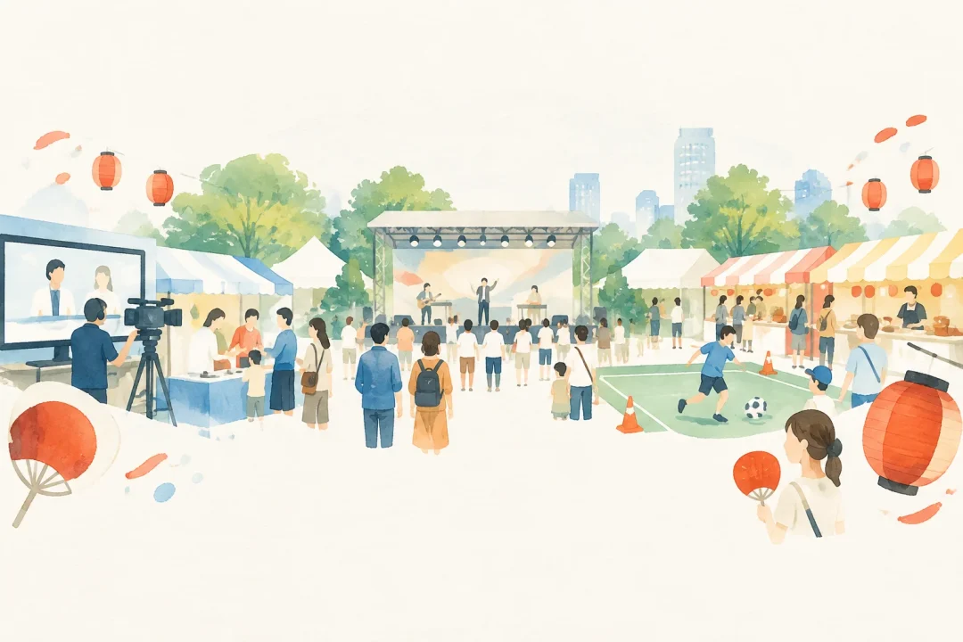 仙台放送まつりをテーマにした祭りのイメージ