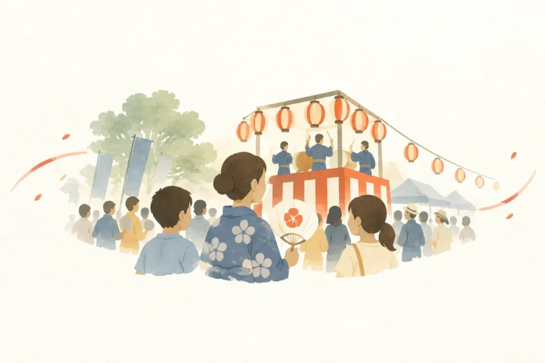 越谷市民まつりをテーマにした祭りのイメージ