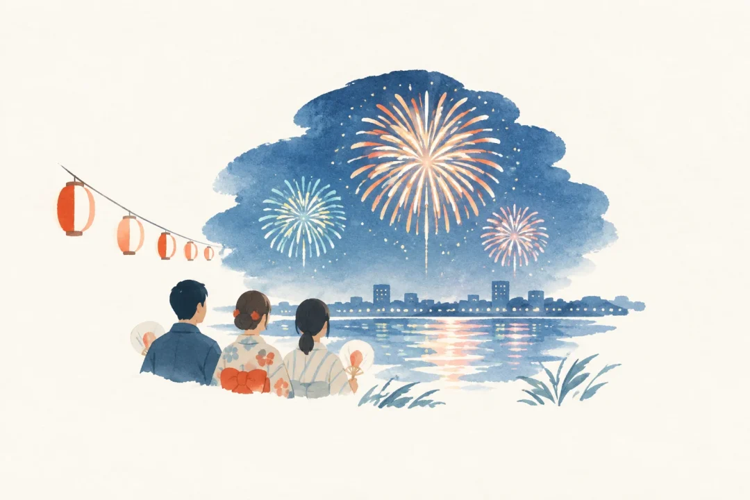 さいたま市花火大会をテーマにした祭りのイメージ