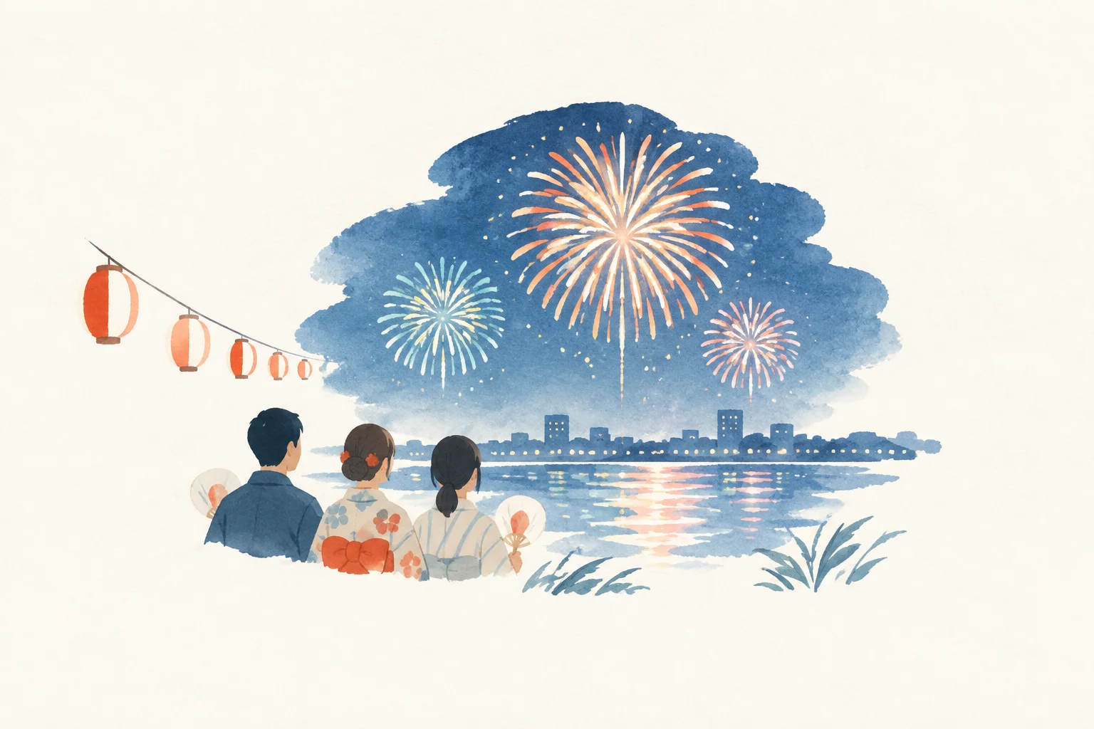 さいたま市花火大会をテーマにした祭りのイメージ