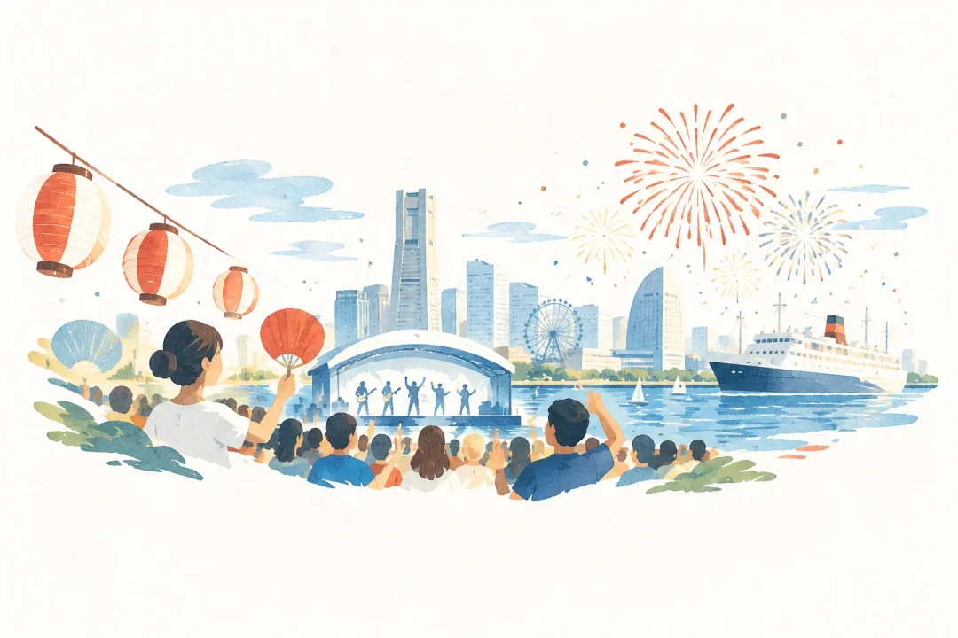 横浜開港祭をテーマにした祭りのイメージ