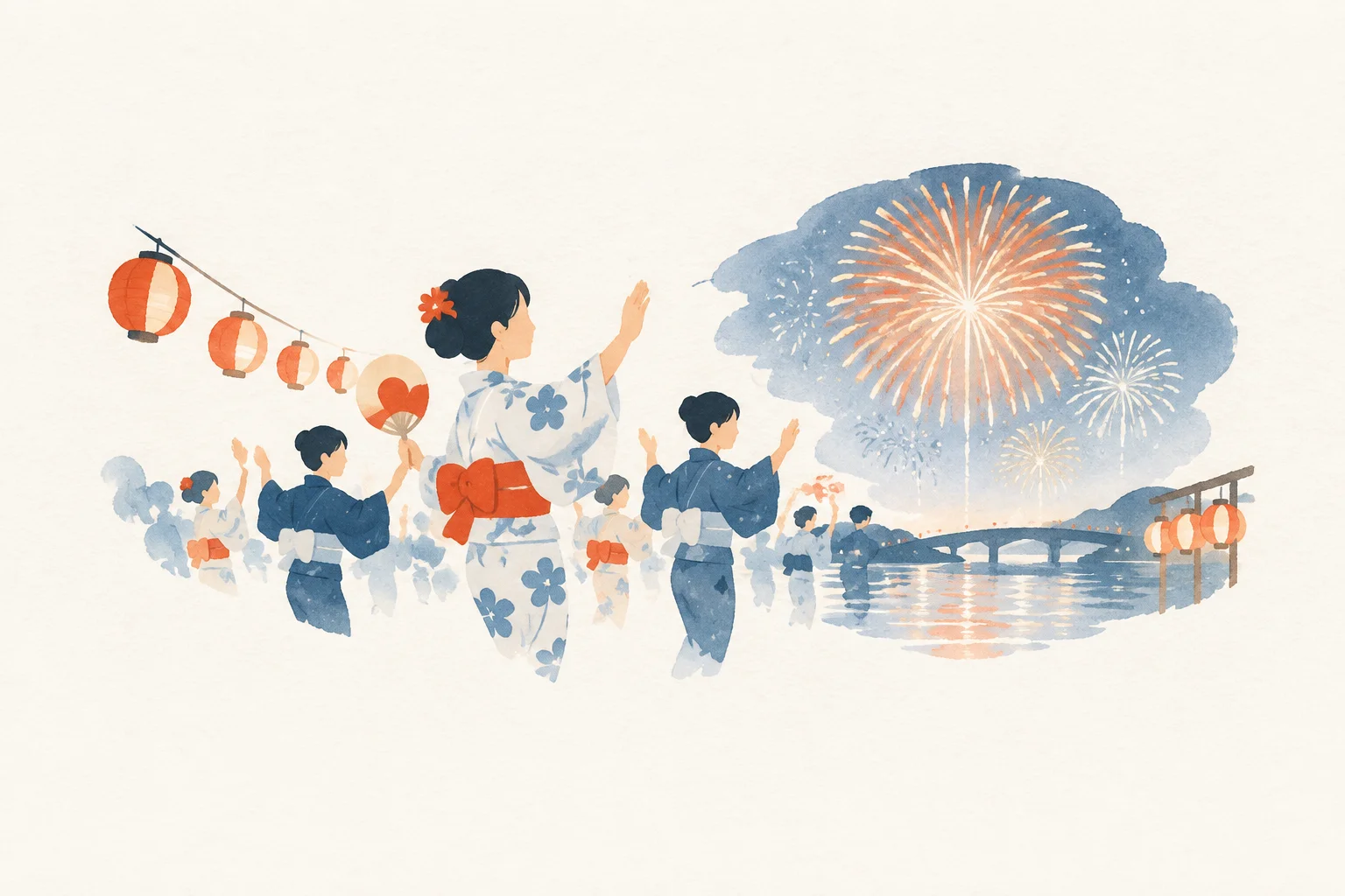 以三条夏日祭为主题的祭典意象