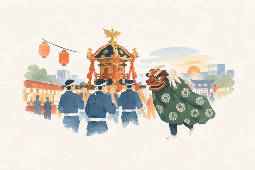 山王まつり (富山市)をテーマにした祭りのイメージ