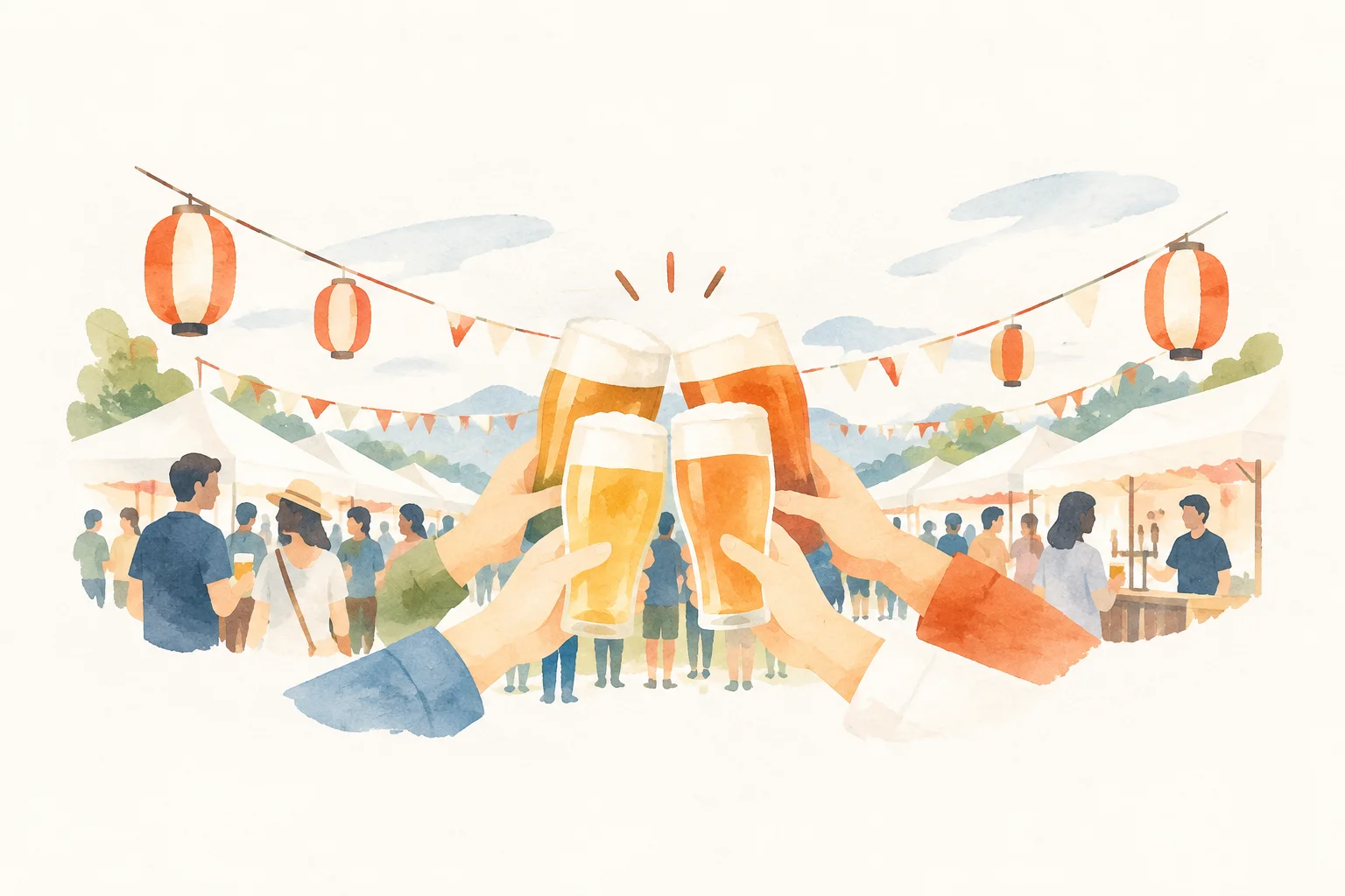 以 Tanabata Beer Festa Toyama 為主題的祭典意象