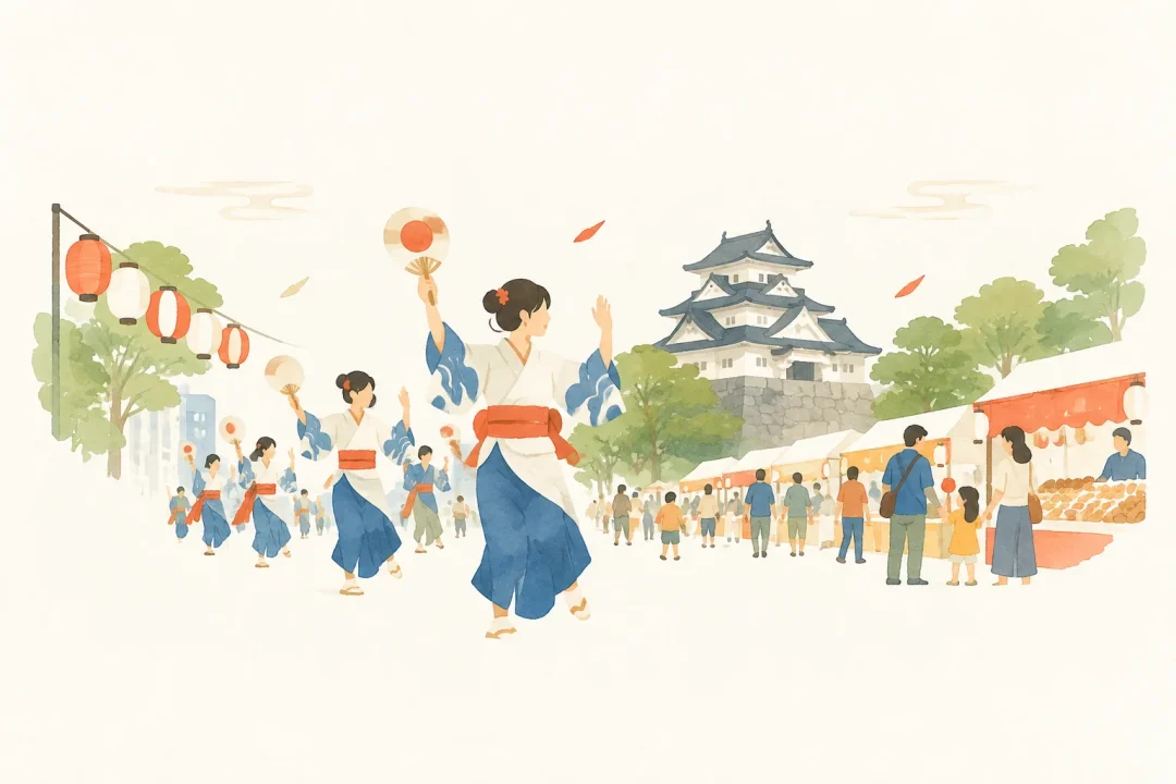 富山まつりをテーマにした祭りのイメージ