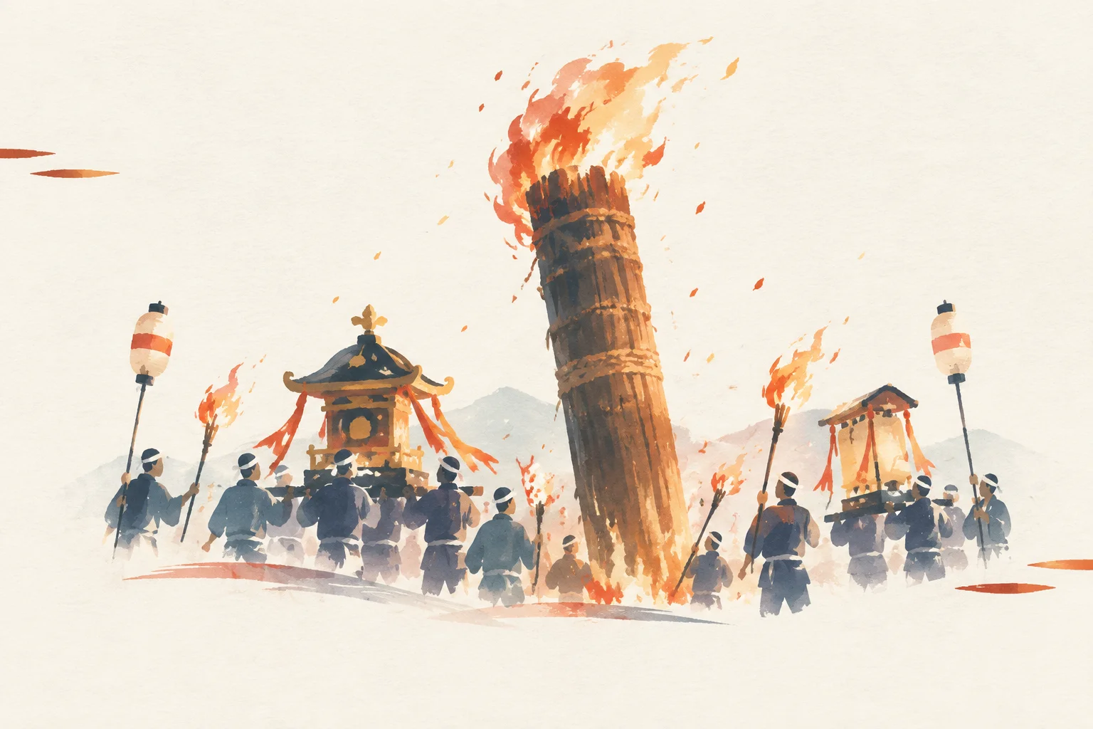以向田火祭為主題的祭典意象