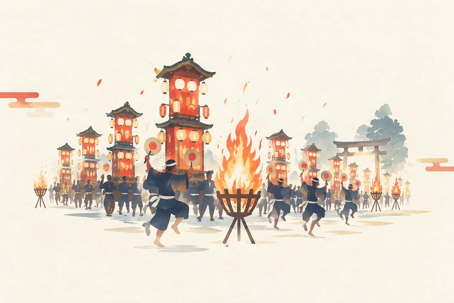 以七尾祇園祭為主題的祭典意象