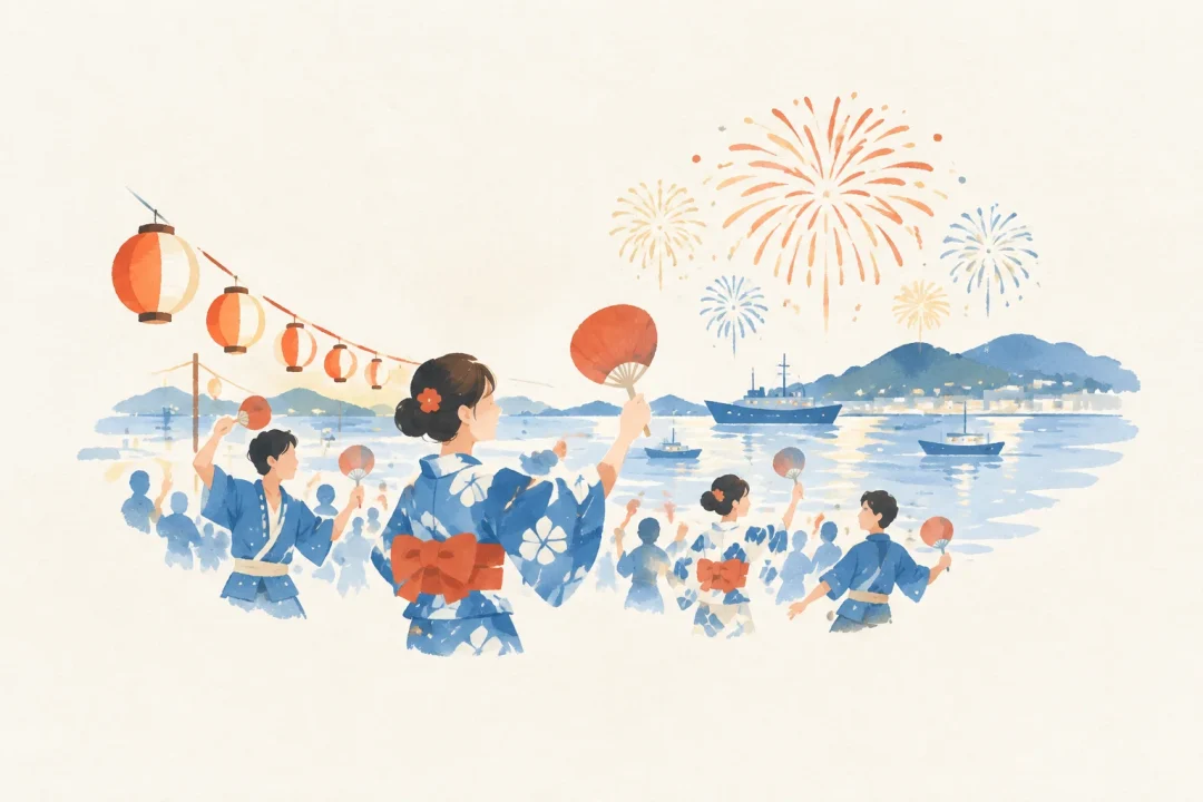 七尾港まつりをテーマにした祭りのイメージ