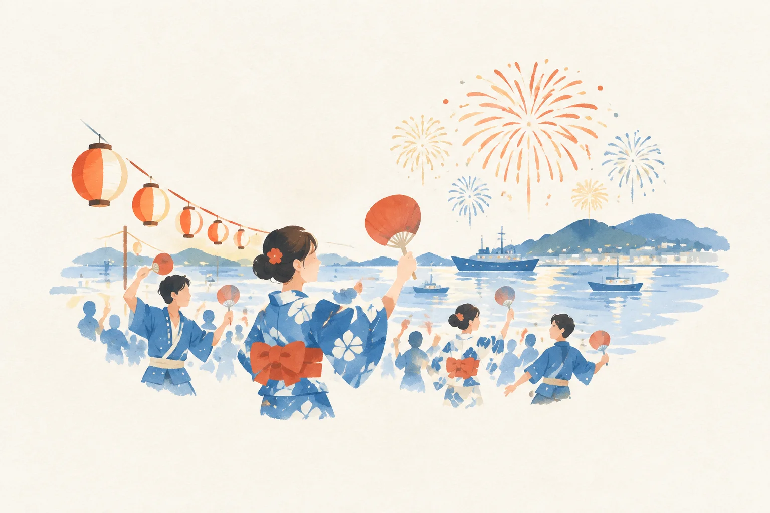 七尾港まつりをテーマにした祭りのイメージ