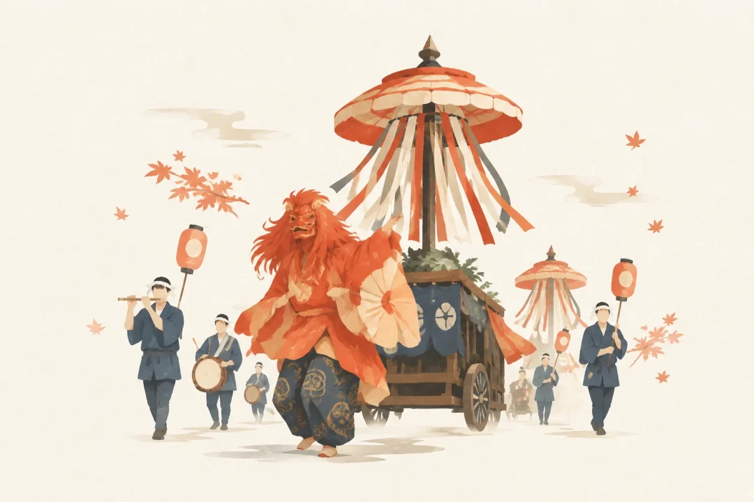 大高祭りをテーマにした祭りのイメージ