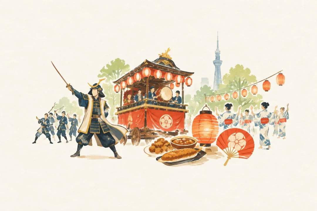 名古屋まつりをテーマにした祭りのイメージ