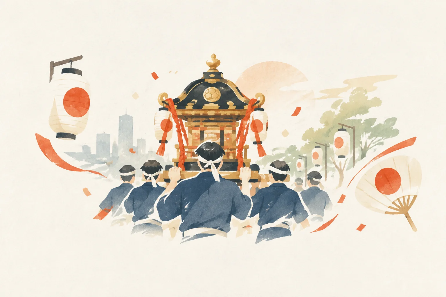 Festival image themed around the Nagoya Toshogu Festival