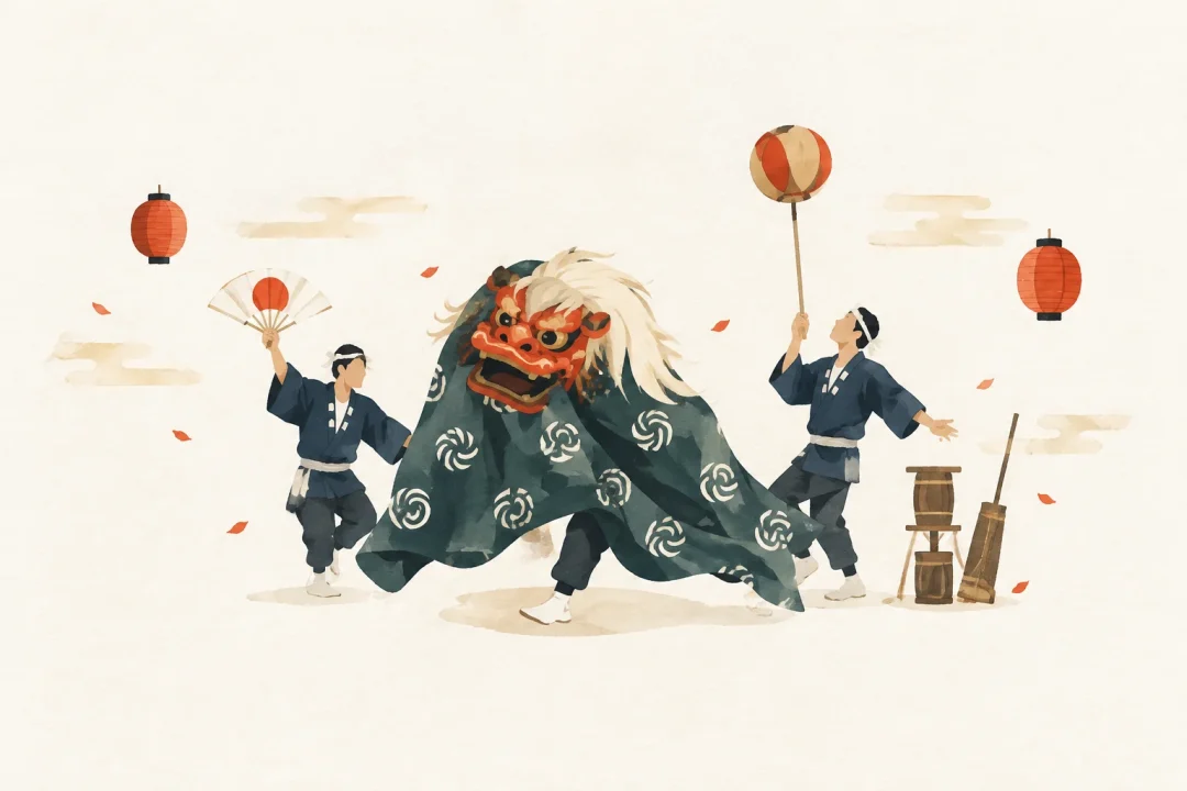伊勢大神楽をテーマにした祭りのイメージ