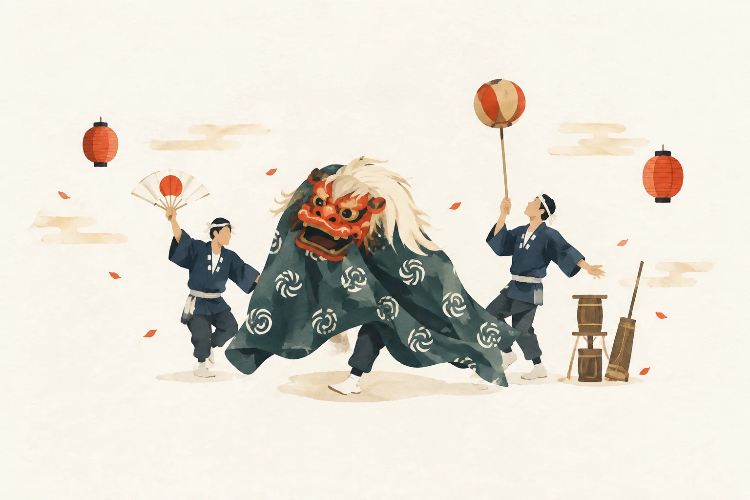伊勢大神楽をテーマにした祭りのイメージ