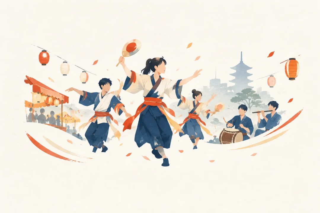 京都学生祭典をテーマにした祭りのイメージ