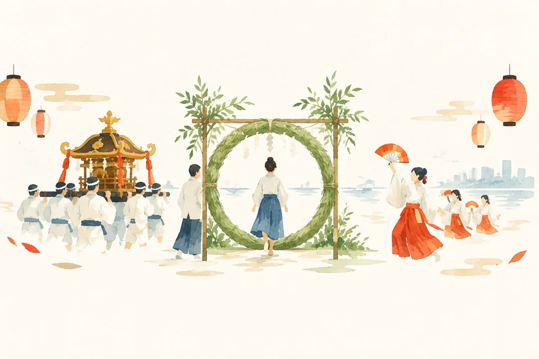 住吉祭をテーマにした祭りのイメージ