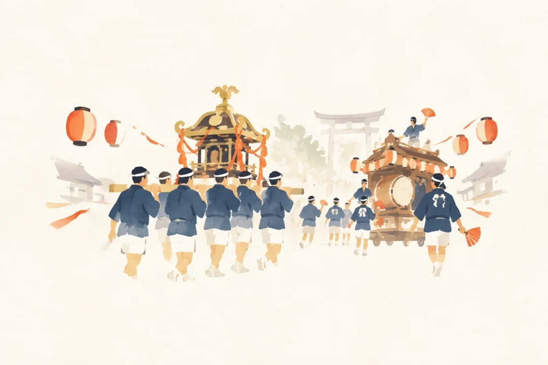 平野郷夏まつりをテーマにした祭りのイメージ