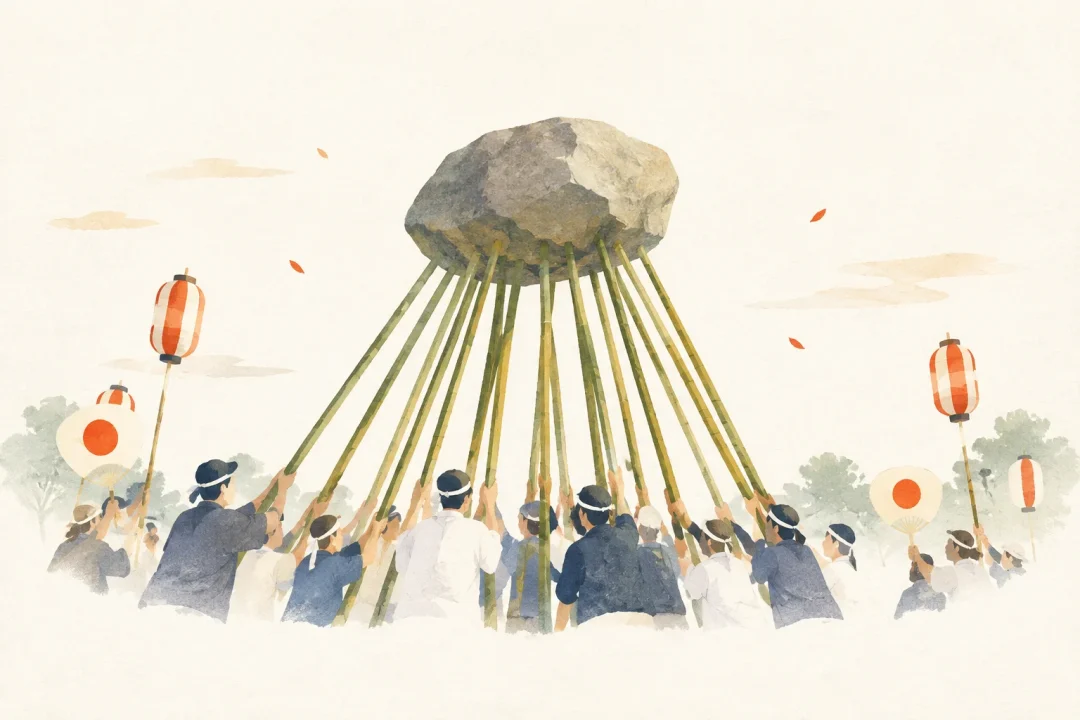 大イノコ祭りをテーマにした祭りのイメージ