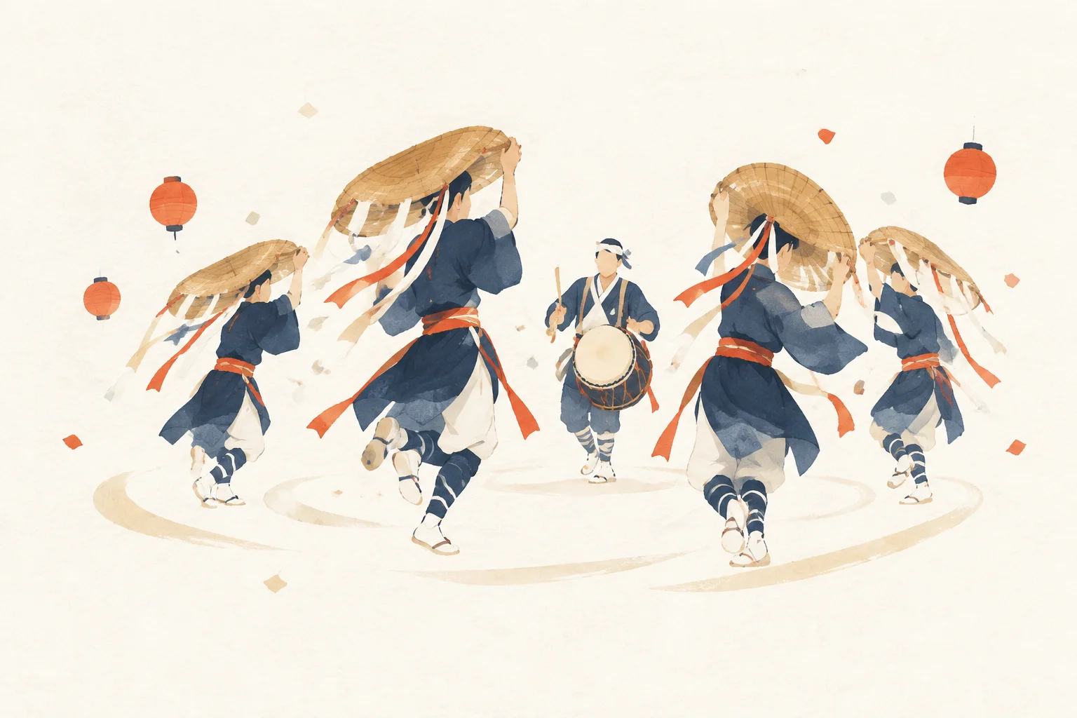 An illustration inspired by Nagai Dainenbutsu Kenbai