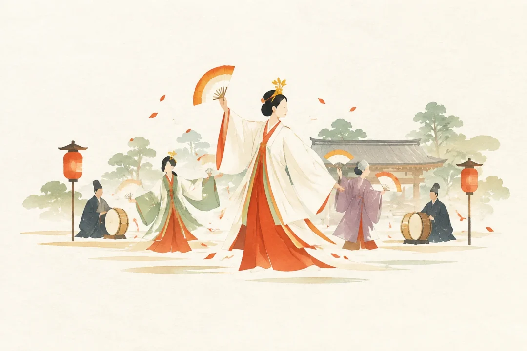 毛越寺の延年をテーマにした祭りのイメージ
