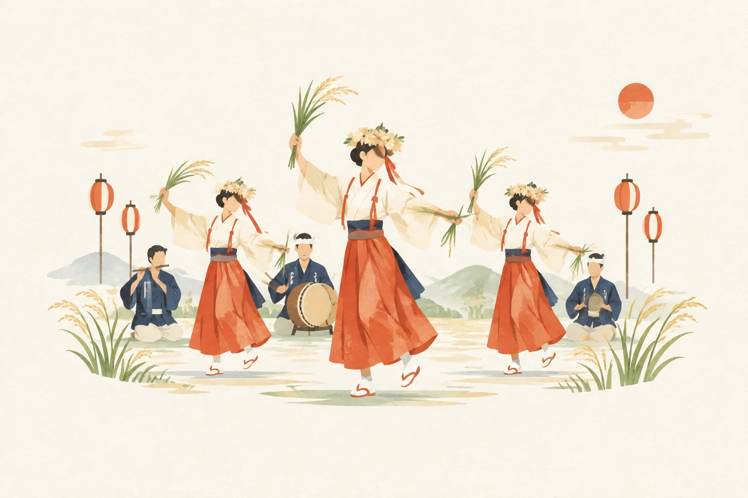 以秋保田植踊為主題的祭典意象