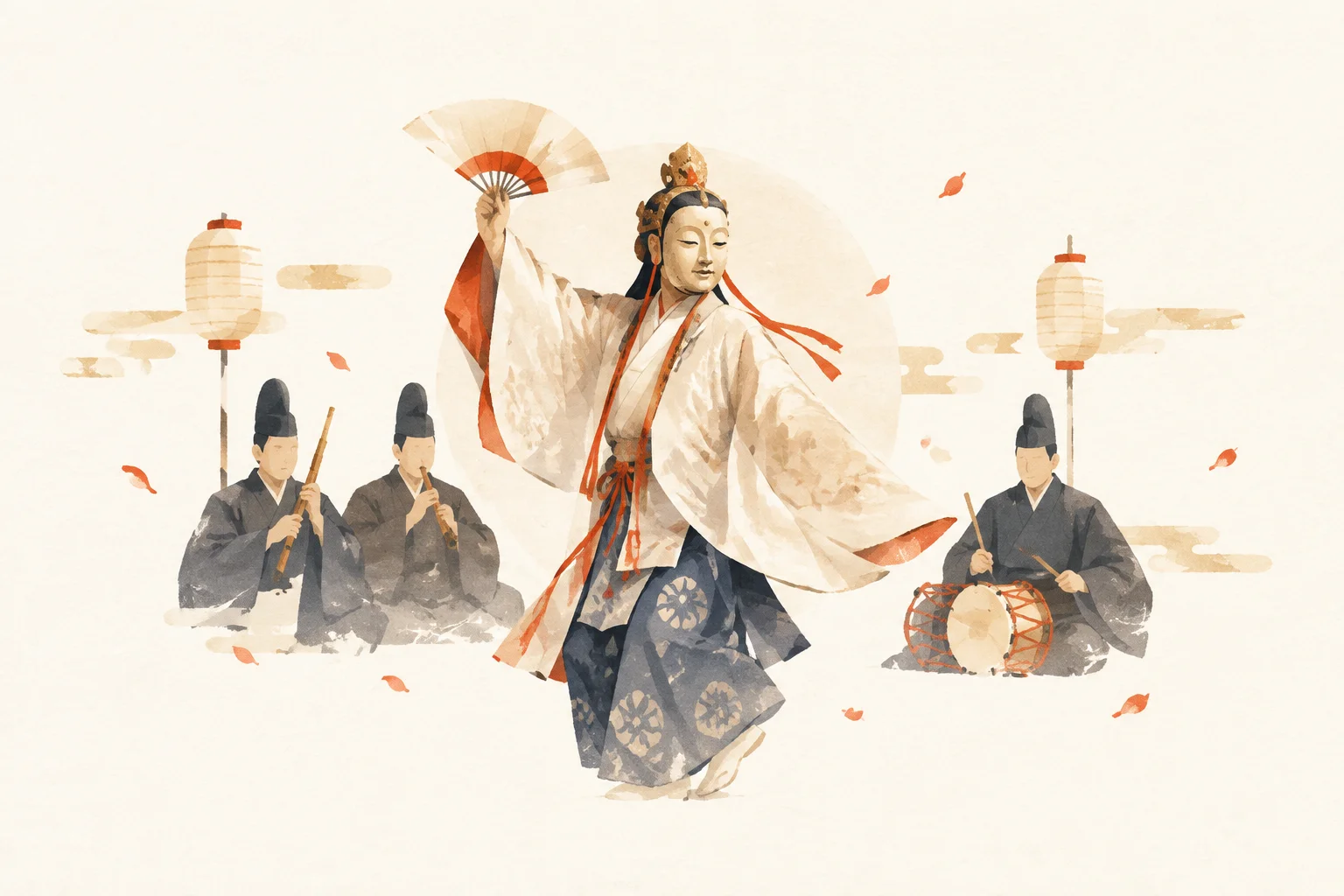 糸崎の仏舞をテーマにした祭りのイメージ