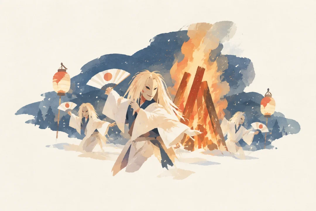 雪祭をテーマにした祭りのイメージ