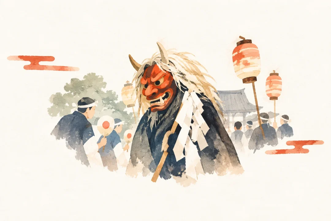 竹崎観世音寺修正会鬼祭をテーマにした祭りのイメージ