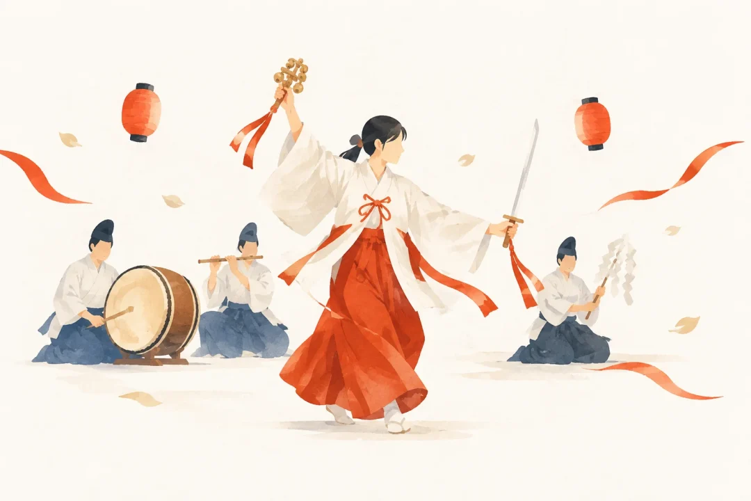 球磨神楽をテーマにした祭りのイメージ