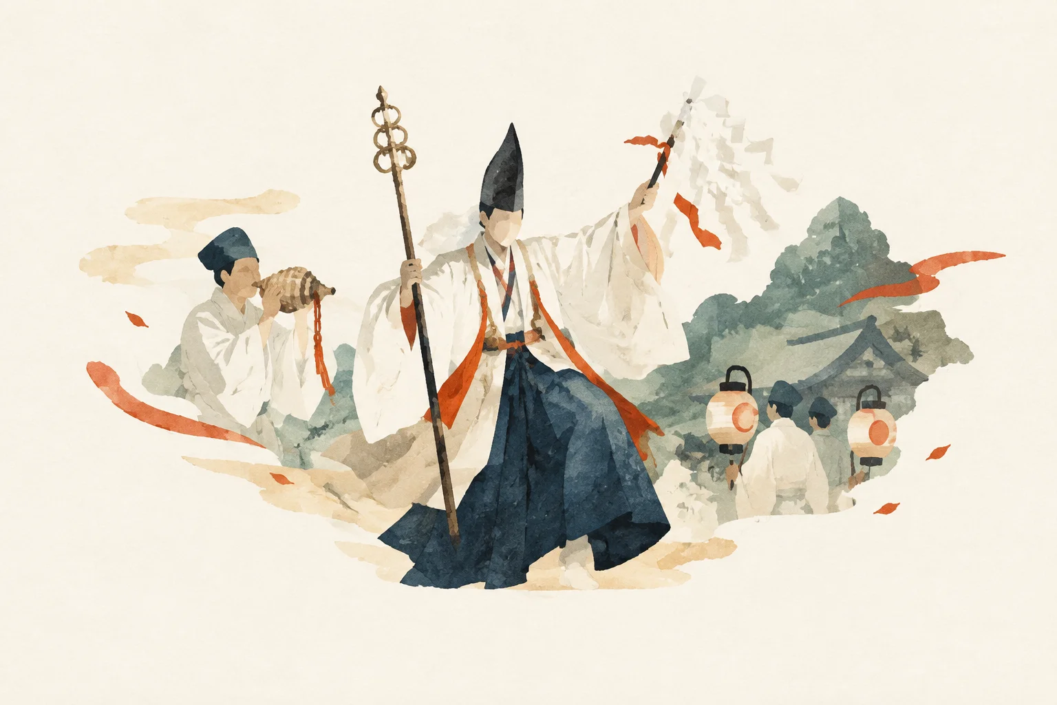 An image of a festival themed around Susomago Daijo Kagura