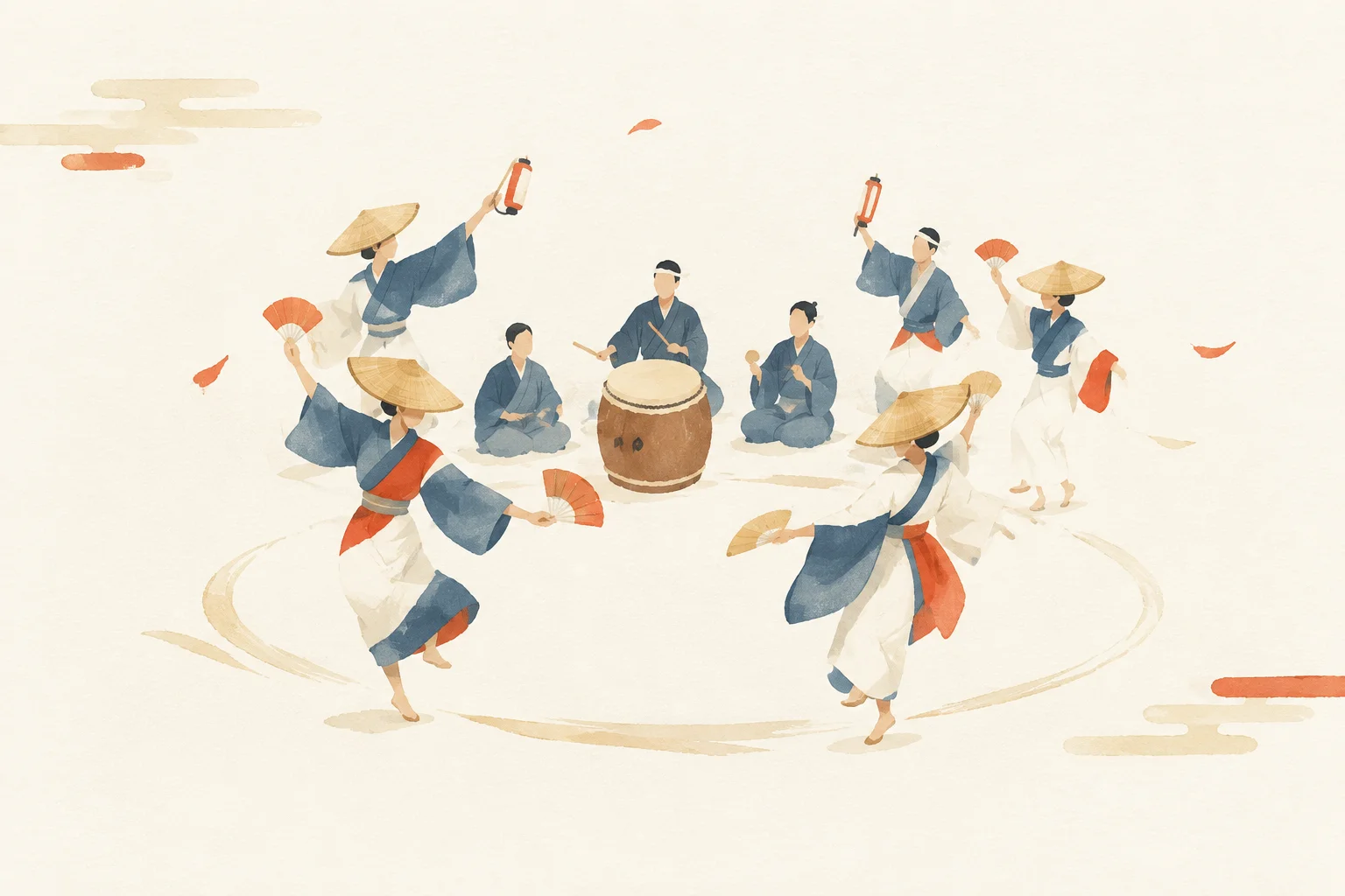 洲崎踊をテーマにした祭りのイメージ