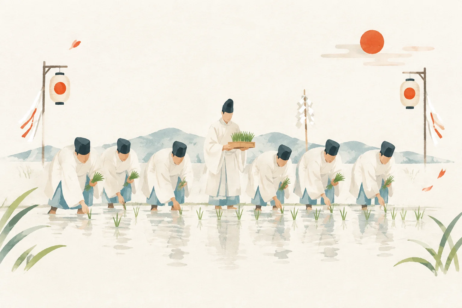 以五所神社御田植神事为主题的祭典意象