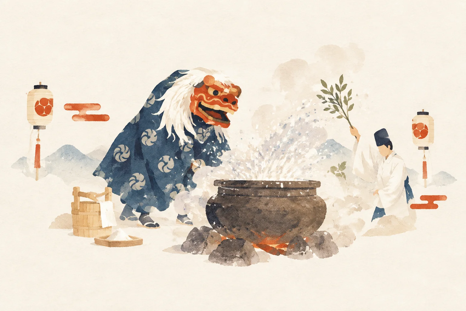 An image of a festival themed around Numata no Yudate Kagura