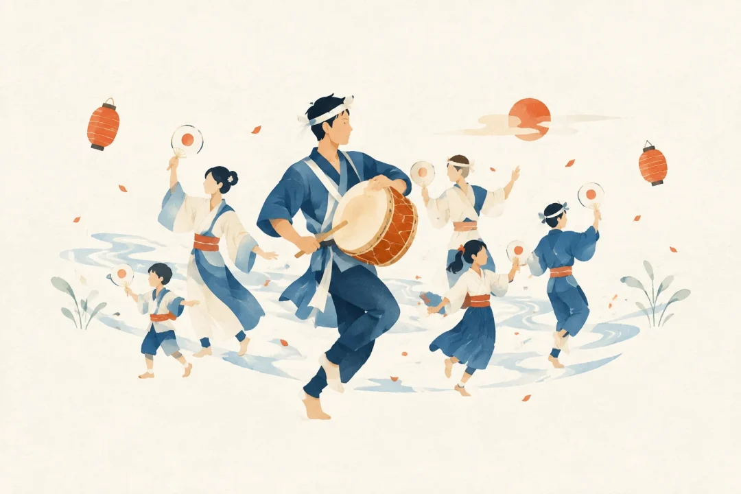 おはな踊をテーマにした祭りのイメージ