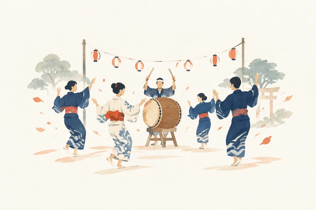 阪本踊をテーマにした祭りのイメージ