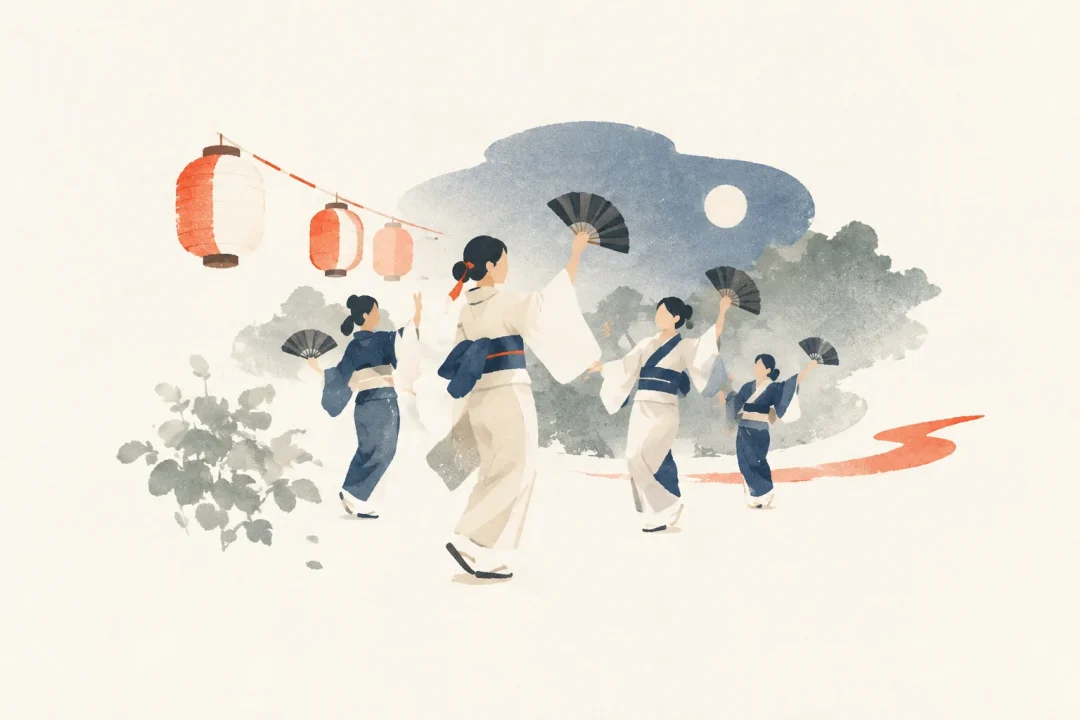 市原の盆踊をテーマにした祭りのイメージ