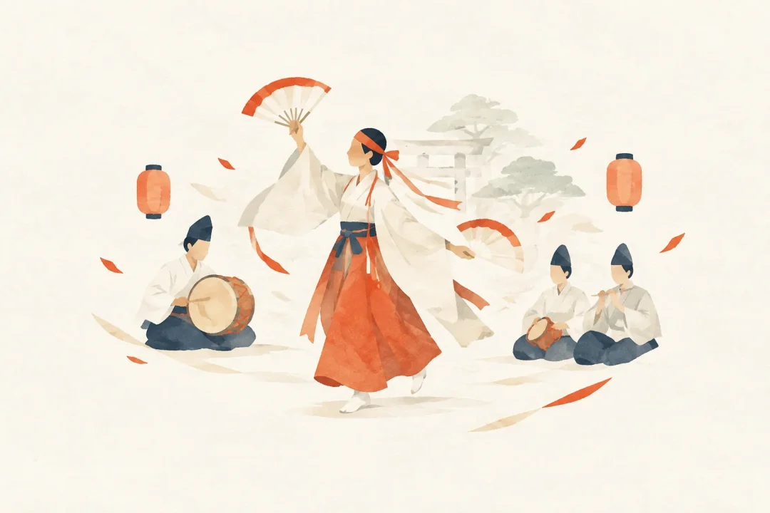 大元舞をテーマにした祭りのイメージ