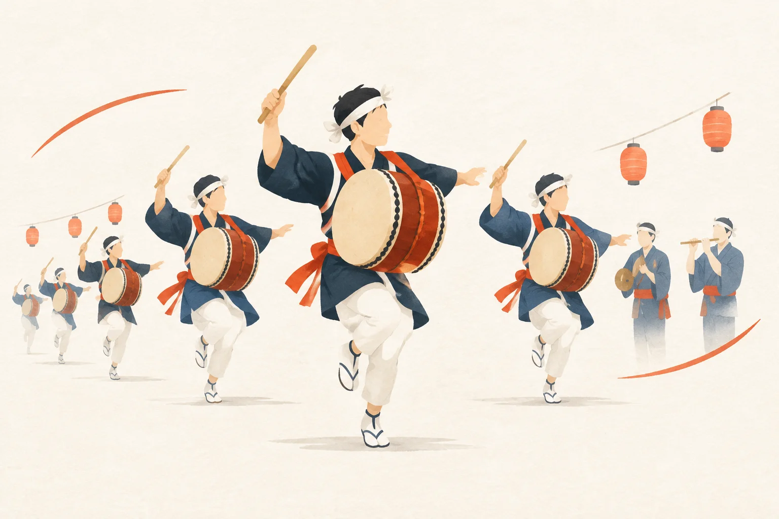 現和の種子島大踊をテーマにした祭りのイメージ