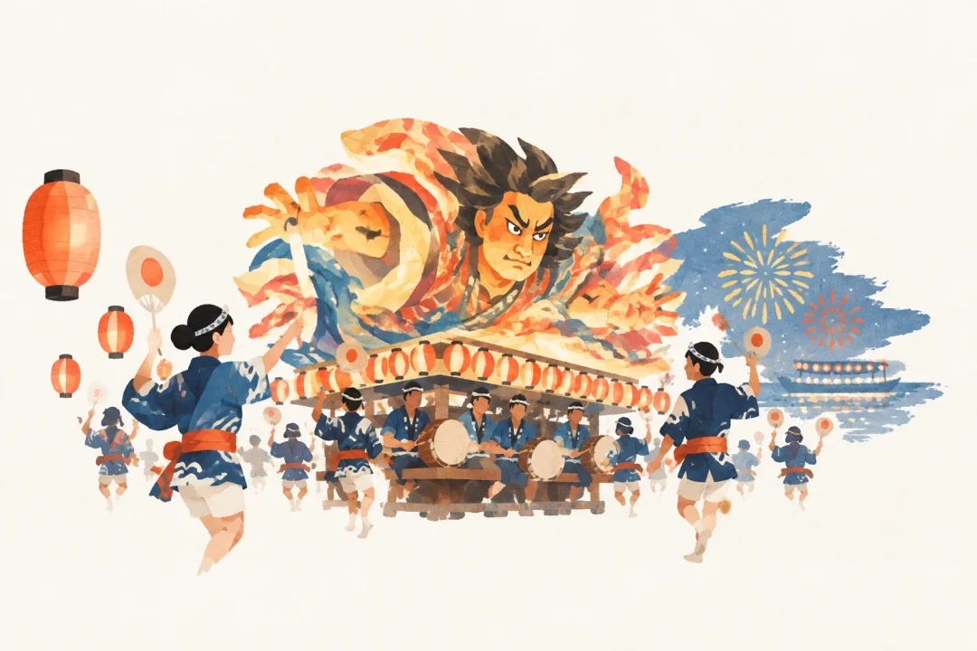 青森ねぶた祭をテーマにした祭りのイメージ